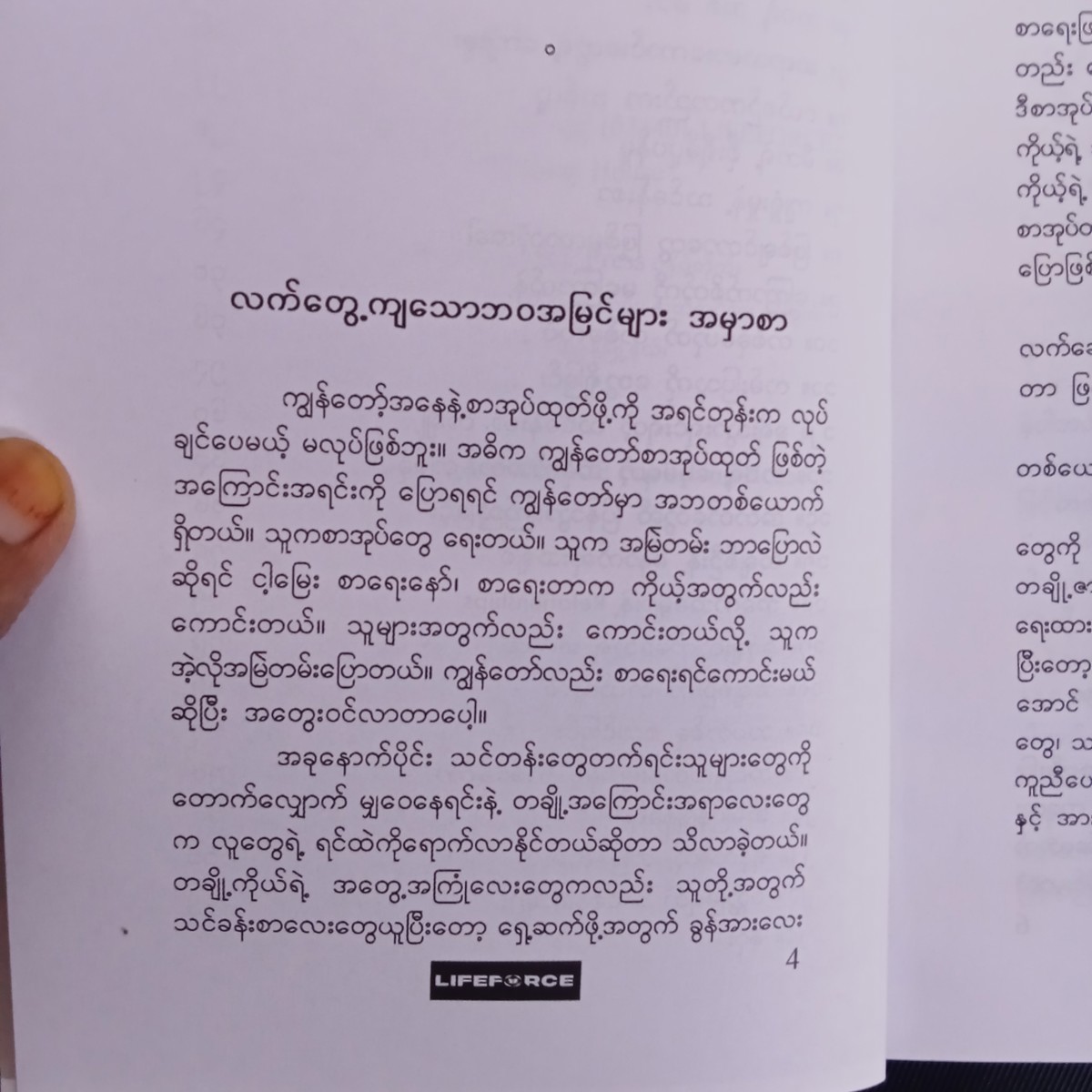 လက်တွေ့ကျသော ဘဝအမြင်များ 