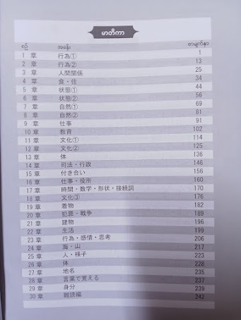 Kanji Master မှတ်စုများ- N1 (NGU WAR KYAW OO)