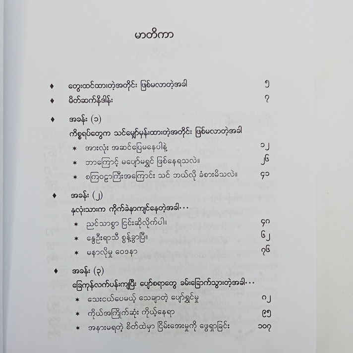 တွေးထင်ထားတဲ့အတိုင်း ဖြစ်မလာတဲ့အခါ - လင်းသစ်