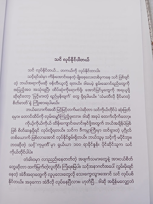 သင်လုပ်နိုင်တယ် (ပိုင်သုတ)