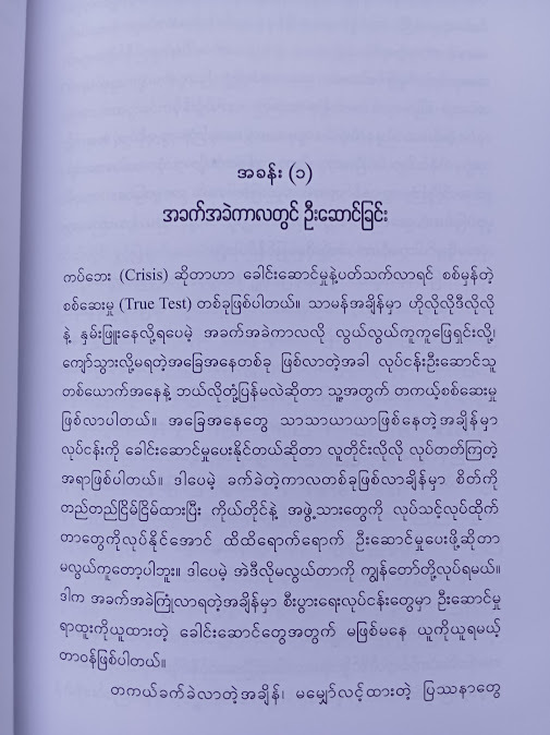 စီးပွားရေးခေါင်းဆောင်မှု အကြံပြုချက်များ(နိုင်ဝင်းအောင် (CEO Coach))