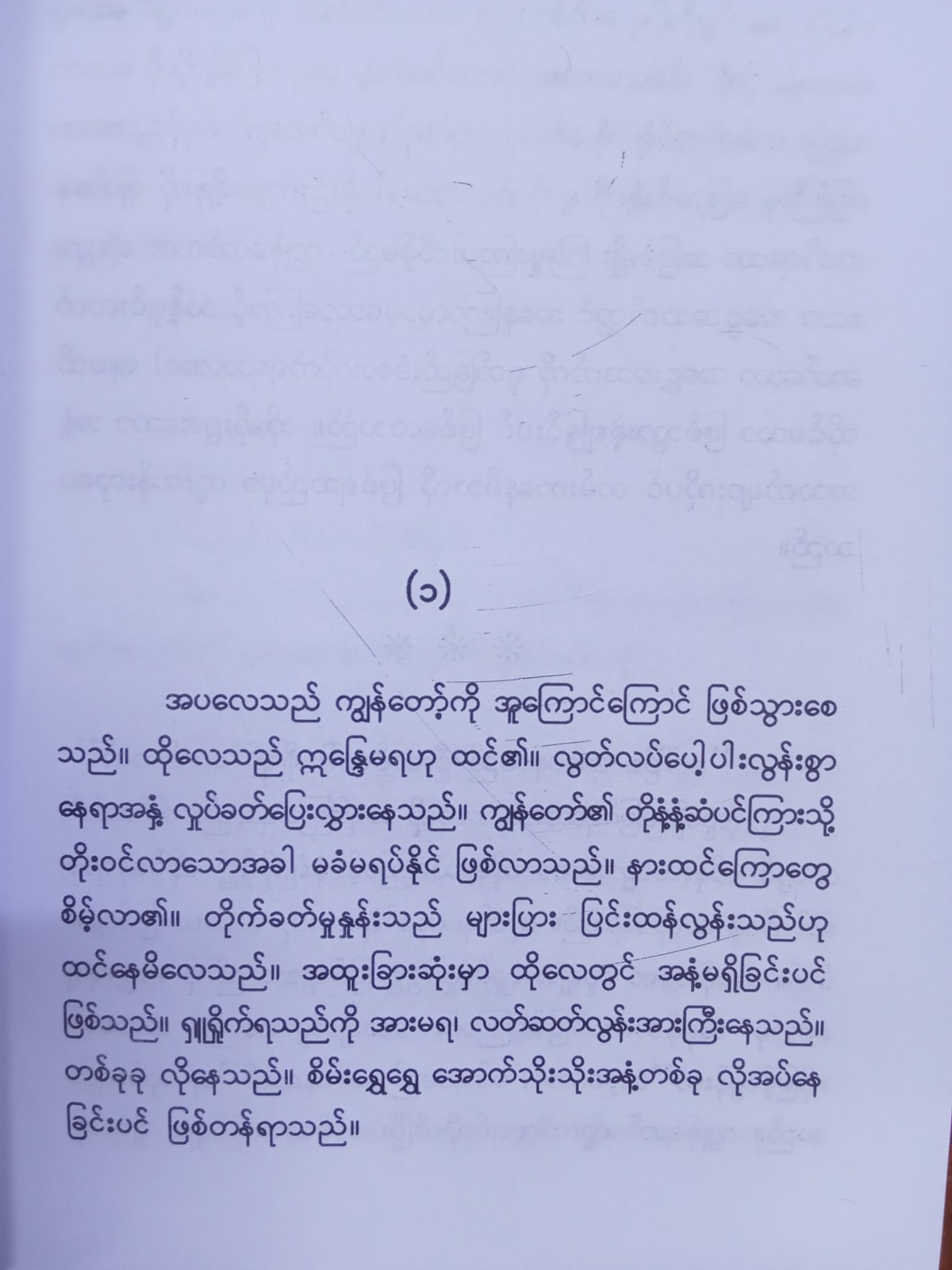 သူ့ဆံပင်နှင်းဆီပွင့်တွေနဲ့(မင်းလူ)