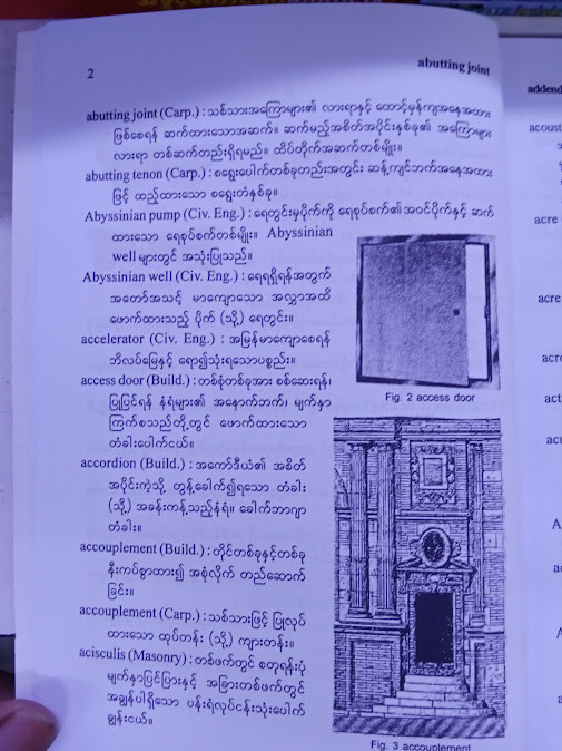 မြို့ပြအင်ဂျင်နီယာအဘိဓာန် [ဆရာစိုင်း(FEG)]