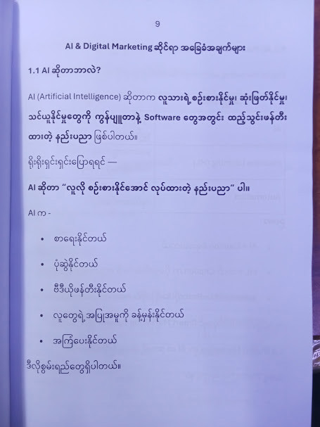 AI အသုံးချ ဒစ်ဂျစ်တယ်မားကတ်တင်း (Zan Thit)